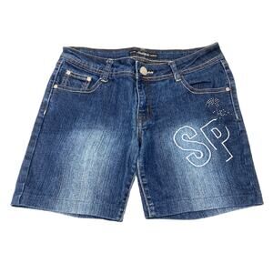 Vintage South Pole Jean Shorts Dark Wash Denim Y2K Size 9